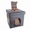 Pet Adobe Pet House Ottoman Collapsible Multipurpose Bed Cube and Footrest Faux Leather forCat or Small Dog 172909DNX - alternate 1